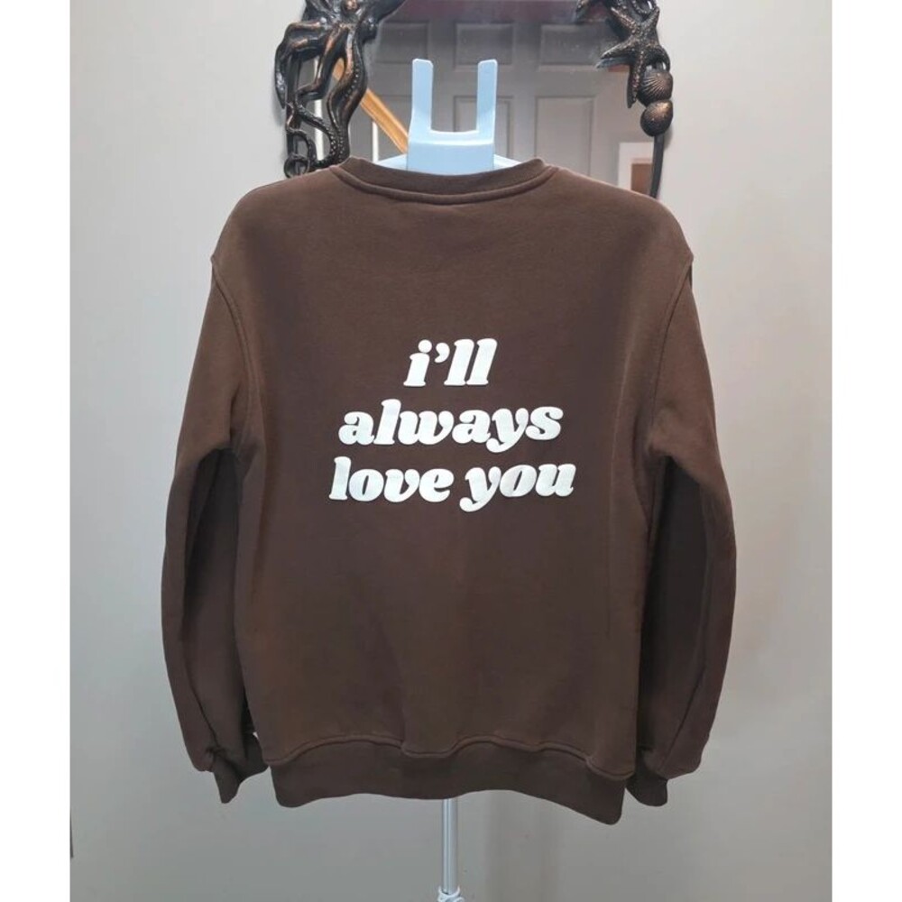 Happy Camp3r I’ll Always Love You Sweatshirt Brown Size M Puff Print Graphic
